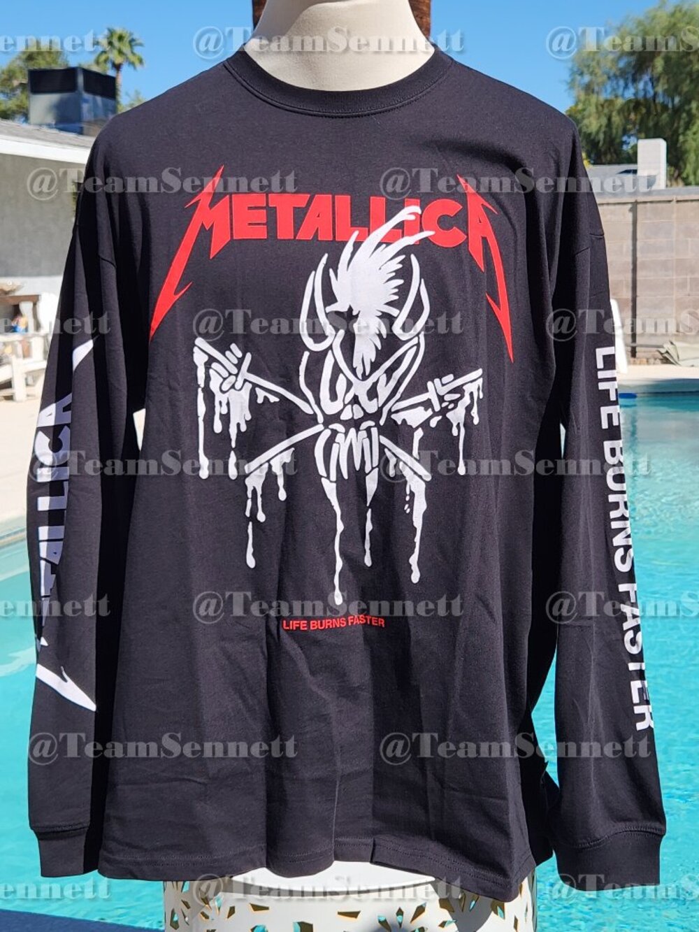 Metallica Adidas Scary Guy Sphere Shirt / Life Burns Faster / Las Vegas 2026